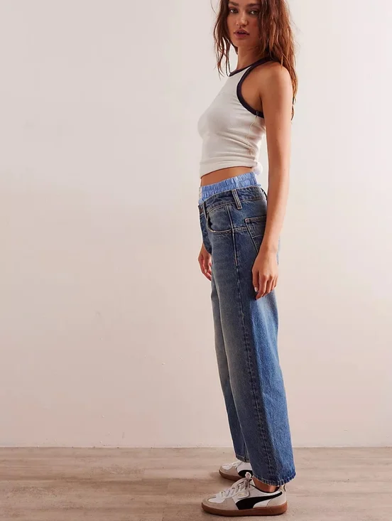 Free People | WE THE FREE Deep Trance Cropped Boyfriend - Picture 6 of 14